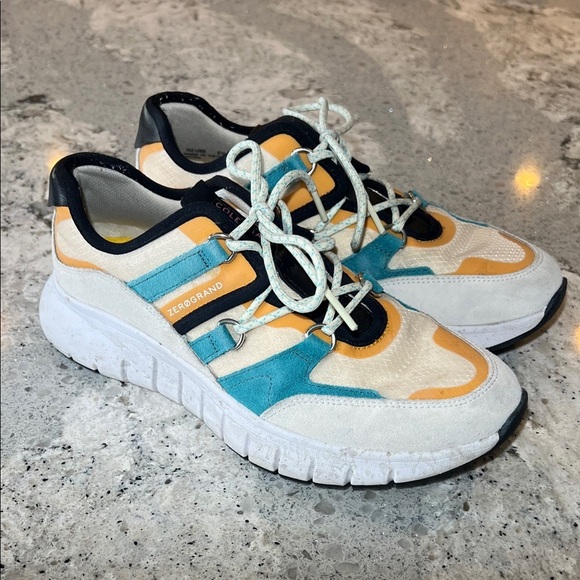 Cole Haan Shoes - Cole Haan ZERØGRAND Flex Teal and Orange Sneakers Size 6.5